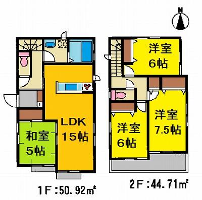Floor plan. 29,800,000 yen, 4LDK, Land area 139.43 sq m , Building area 95.63 sq m