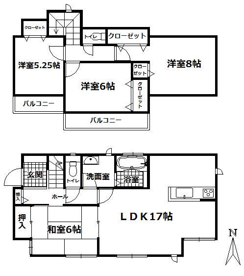 Floor plan. 29,800,000 yen, 4LDK, Land area 146.41 sq m , Building area 98.12 sq m Floor