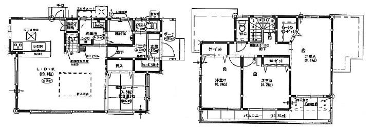 Floor plan. 29,800,000 yen, 4LDK, Land area 200.74 sq m , Building area 107.9 sq m   ☆ Floor plan ☆ Living spacious 20.1 Pledge