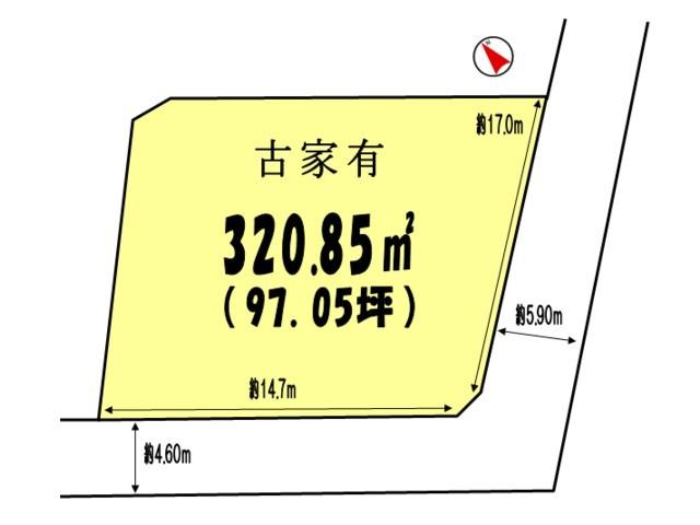 Compartment figure. Land price 7.6 million yen, Land area 320.85 sq m