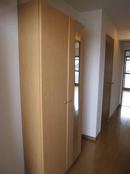 Entrance. You can a lot of storage. With a full-length mirror