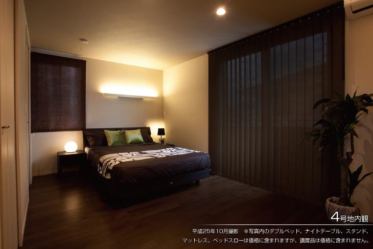 Non-living room.  [No. 4 place] [Introspection Photo] 2013 October shooting  ※ Double bed in the photos, Night table, stand, mattress, Although bed throw is included in the price, Furnishings are not included in the price.