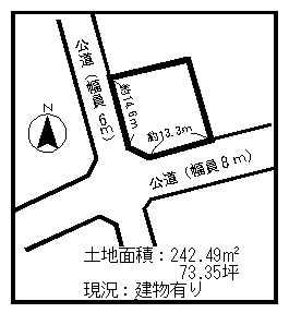 Compartment figure. Land price 6 million yen, Land area 242.49 sq m