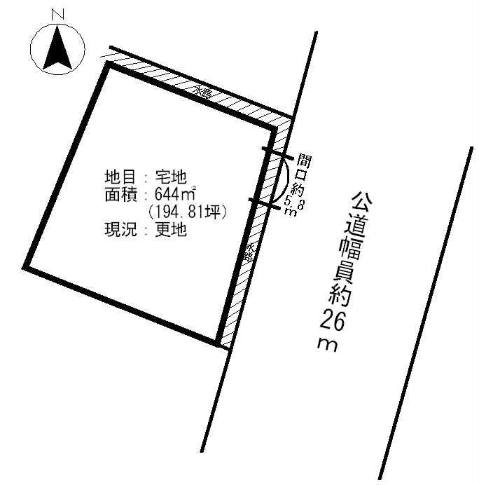 Compartment figure. Land price 19 million yen, Land area 644 sq m