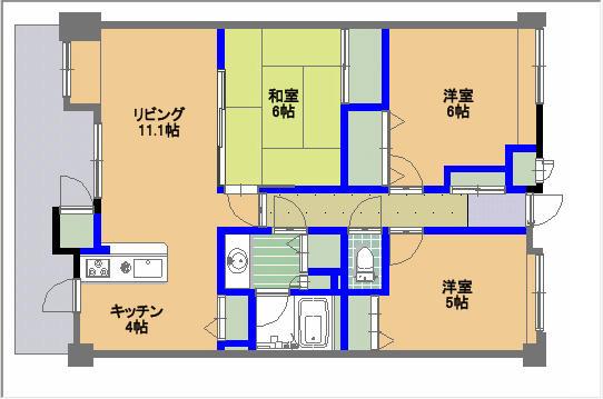 Floor plan. 3LDK, Price 14.8 million yen, Occupied area 71.14 sq m , Balcony area 11.24 sq m