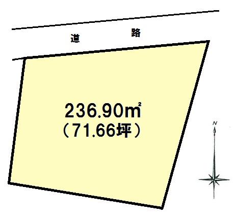 Compartment figure. Land price 12.8 million yen, Land area 236.9 sq m