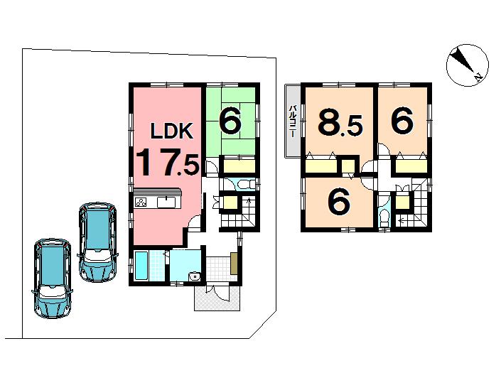 Floor plan. 22 million yen, 4LDK, Land area 200.66 sq m , Building area 107.64 sq m