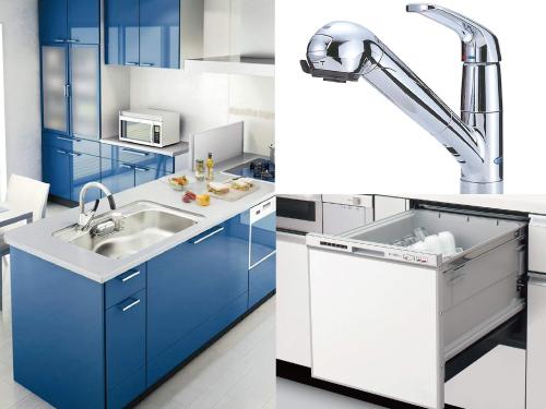 Other Equipment.  [Acrylic artificial marble of the top plate! ] No gap between the top plate, Clean easily with artificial marble sink! Dish washing and drying machine ・ Shimizu function shower water washing is standard specification!