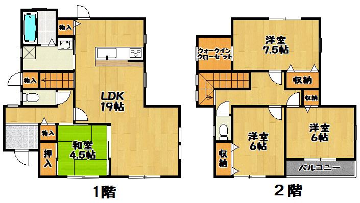 Floor plan. 25 million yen, 4LDK, Land area 200.8 sq m , Building area 114.27 sq m