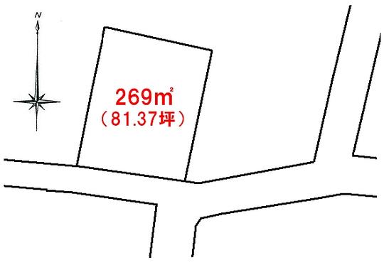 Compartment figure. Land price 6 million yen, Land area 269 sq m
