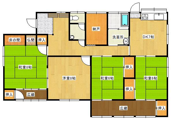 Floor plan. 8.4 million yen, 4DK, Land area 311.49 sq m , Building area 102.88 sq m