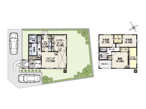 Floor plan. 8 Gochi a living airy spacious is living !!