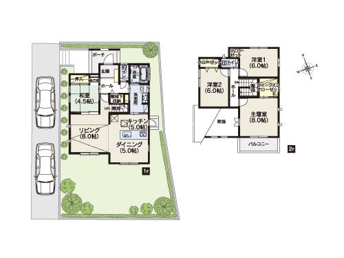 Floor plan. 8 Gochi a living airy spacious is living !!