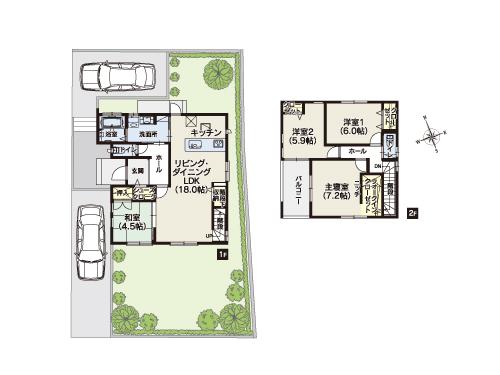 Floor plan. 8 Gochi a living airy spacious is living !!