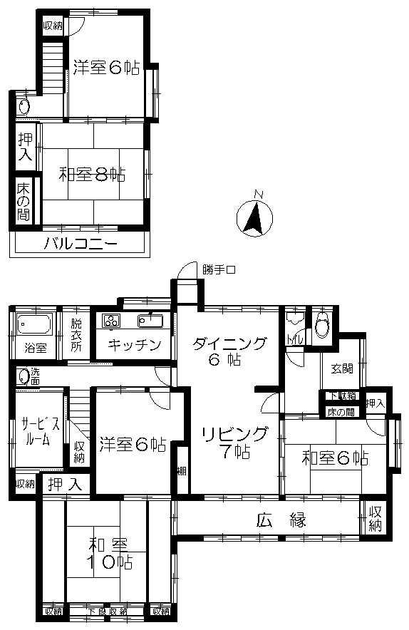 Floor plan. 8.4 million yen, 5LDK + S (storeroom), Land area 275 sq m , Building area 138 sq m