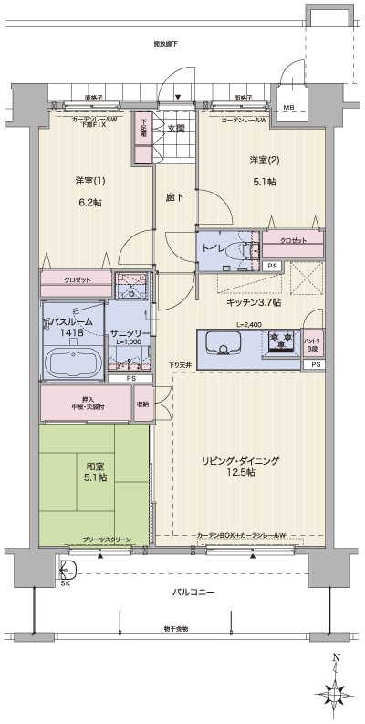 Floor: 3LDK, occupied area: 71.18 sq m, Price: 18,866,800 yen