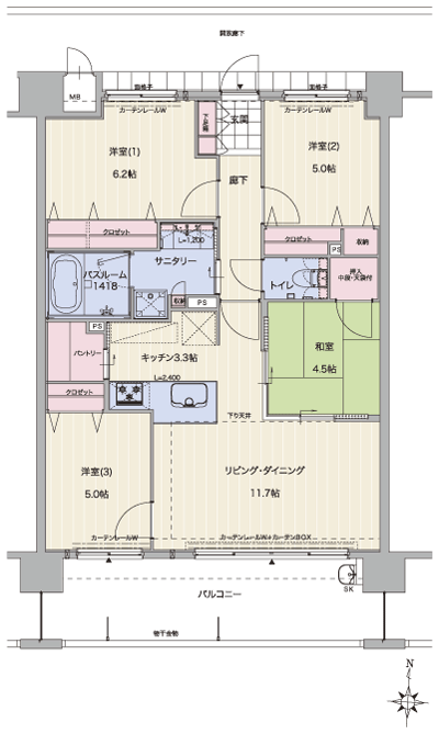 Floor: 4LDK, occupied area: 80.02 sq m, Price: 20,608,200 yen