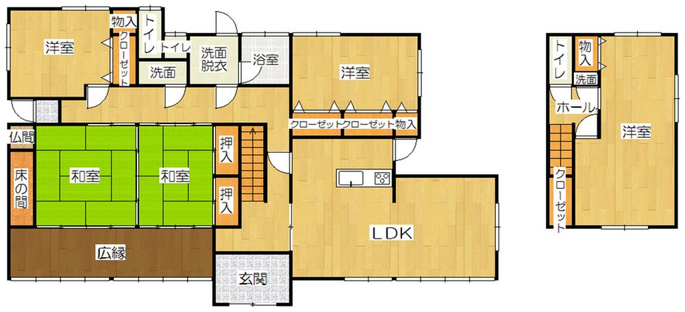 Floor plan. 13.8 million yen, 5LDK, Land area 737.47 sq m , Building area 189.7 sq m