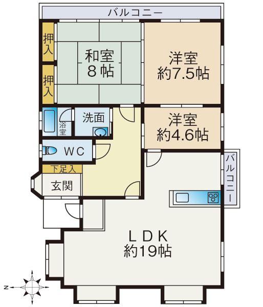 Floor plan. 11 million yen, 3LDK, Land area 247.96 sq m , Building area 90.67 sq m