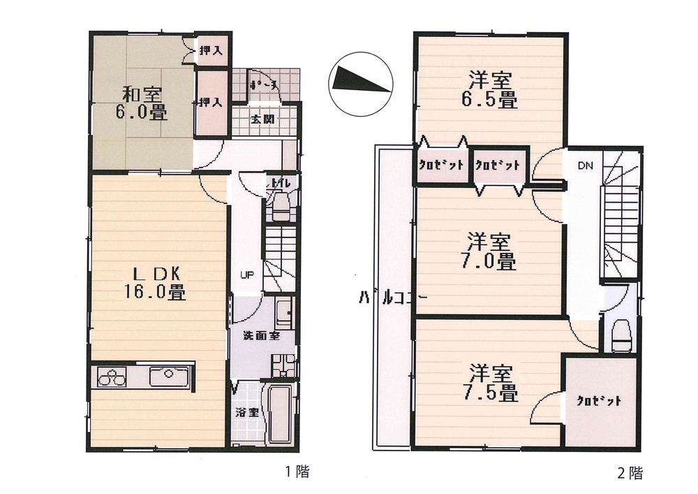 Floor plan. 21,980,000 yen, 4LDK, Land area 219.5 sq m , Building area 105.99 sq m