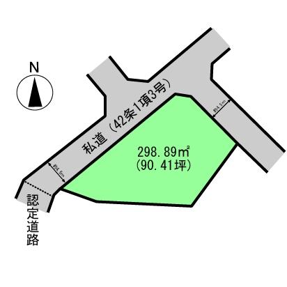Compartment figure. Land price 3.61 million yen, Land area 298.89 sq m