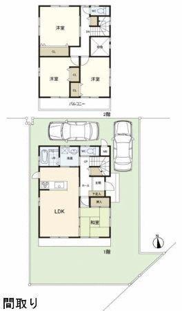 Floor plan. 16.8 million yen, 4LDK, Land area 152.45 sq m , Building area 100.19 sq m