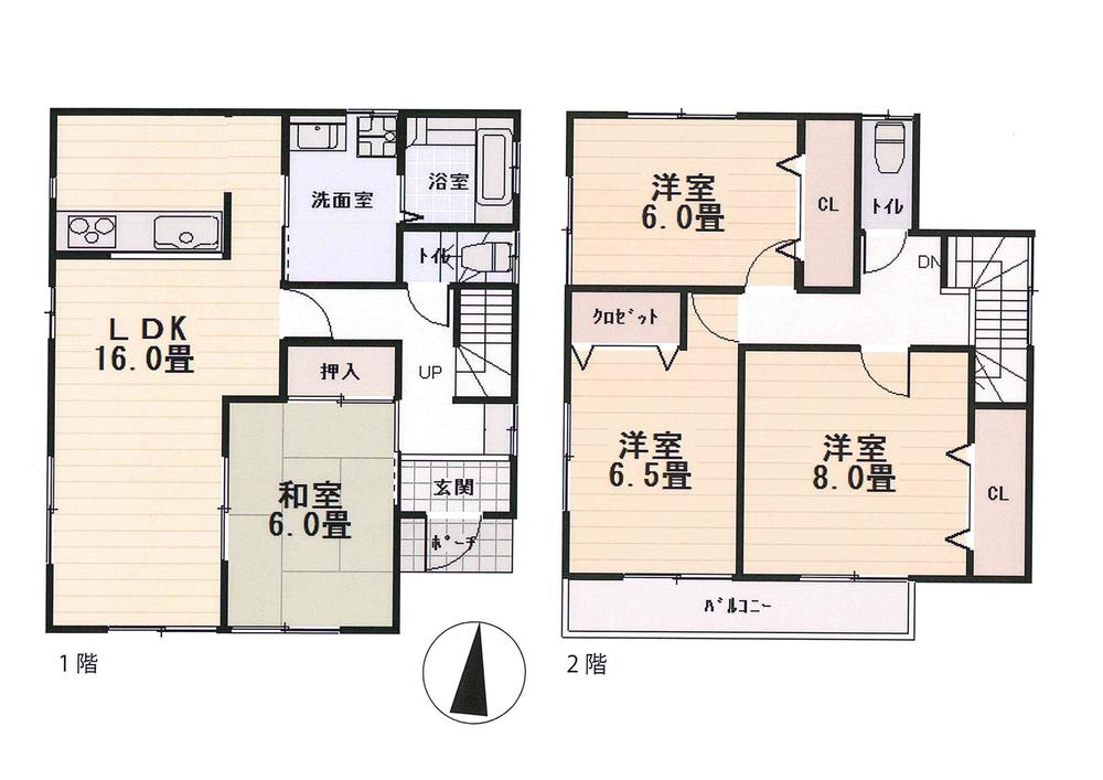 Floor plan. 18,980,000 yen, 4LDK, Land area 160.55 sq m , Building area 105.99 sq m