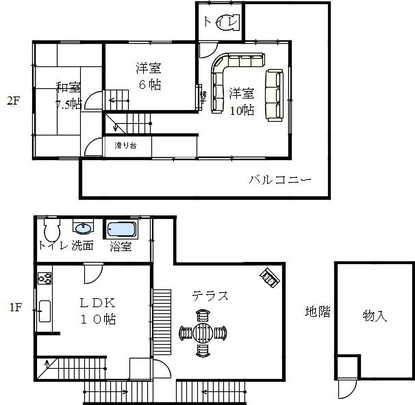 Floor plan. 12.5 million yen, 3LDK + S (storeroom), Land area 397 sq m , Building area 90.9 sq m