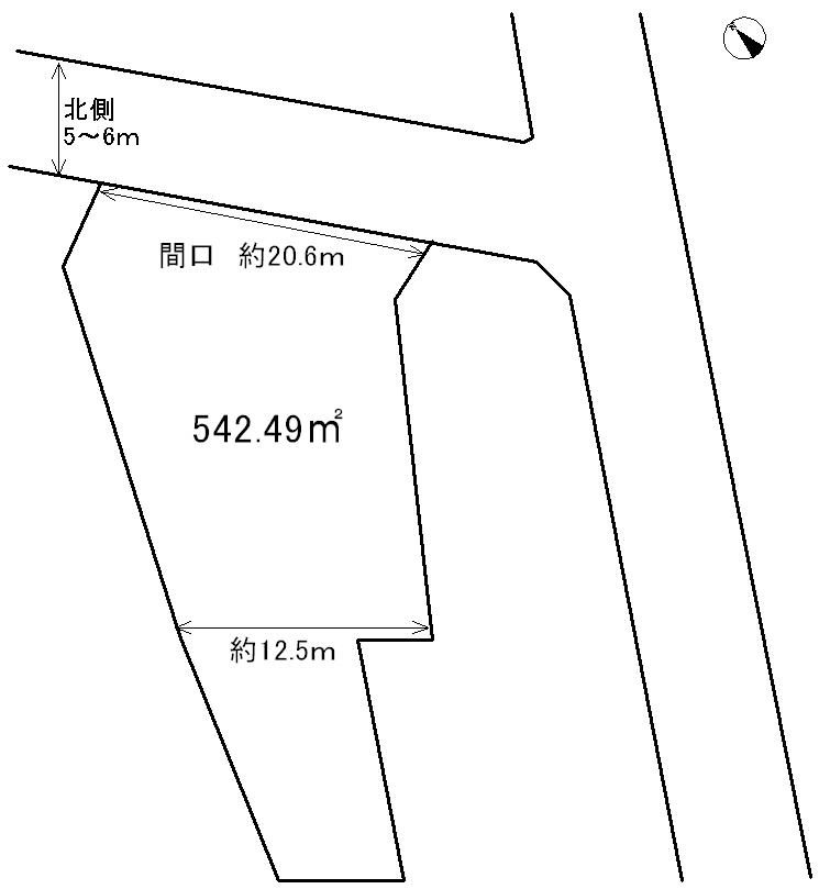 Compartment figure. Land price 6.8 million yen, Land area 542.49 sq m
