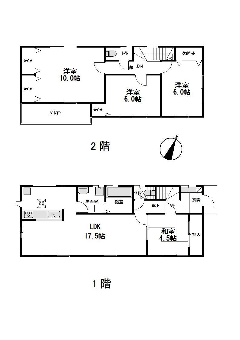 Floor plan. (1 Building), Price 22,980,000 yen, 4LDK, Land area 152.91 sq m , Building area 103.5 sq m