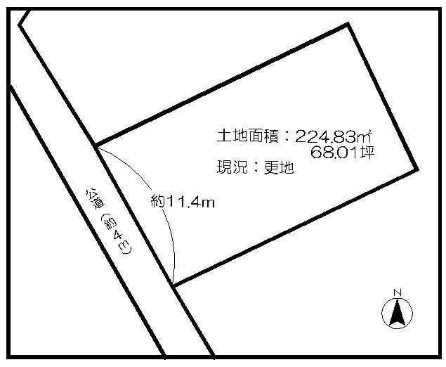 Compartment figure. Land price 15 million yen, Land area 224.83 sq m