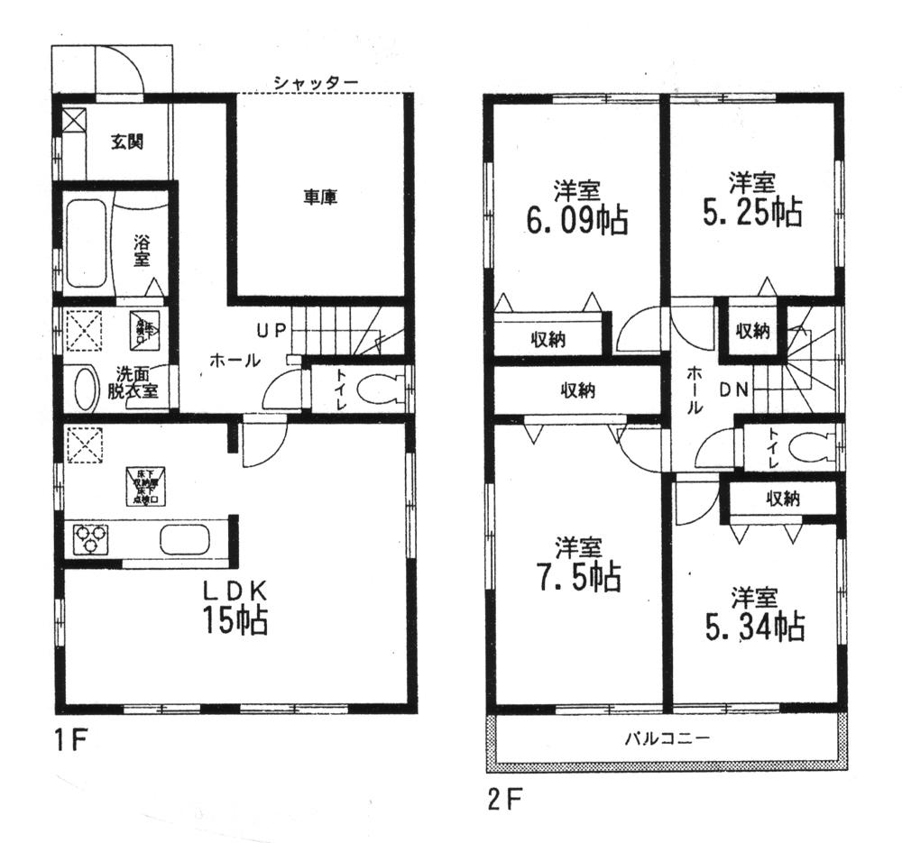 Floor plan. 23,480,000 yen, 4LDK, Land area 142.76 sq m , Building area 104.34 sq m