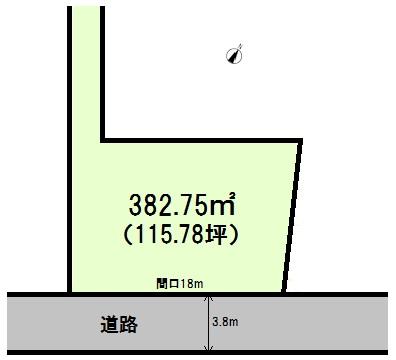 Compartment figure. Land price 23,160,000 yen, Land area 382.75 sq m