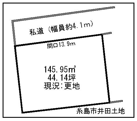Compartment figure. Land price 4 million yen, Land area 145.95 sq m