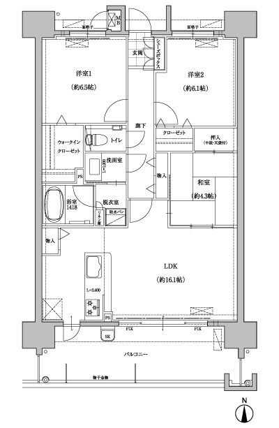 Floor: 3LDK, occupied area: 76.65 sq m, Price: 21,550,000 yen ~ 24,450,000 yen