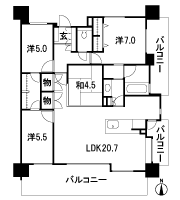 Floor: 4LDK, occupied area: 94.75 sq m, Price: 26,650,000 yen ~ 29,650,000 yen
