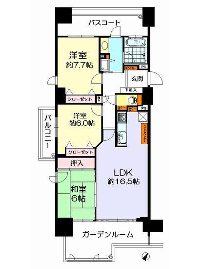 Floor plan. 3LDK, Price 15.8 million yen, Occupied area 83.85 sq m , Balcony area 31.62 sq m