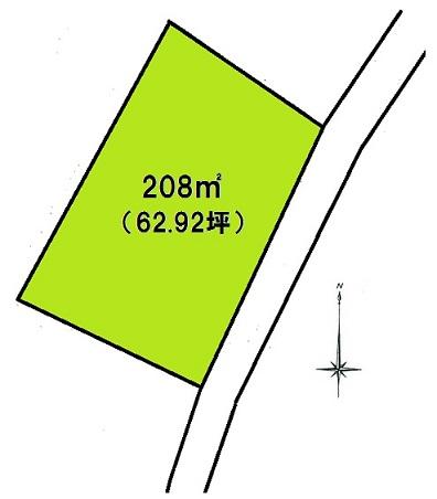 Compartment figure. Land price 1.7 million yen, Land area 208 sq m