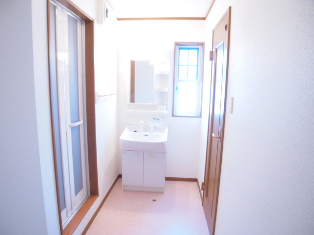 Washroom. Widely bright basin space also wash dressing room. 