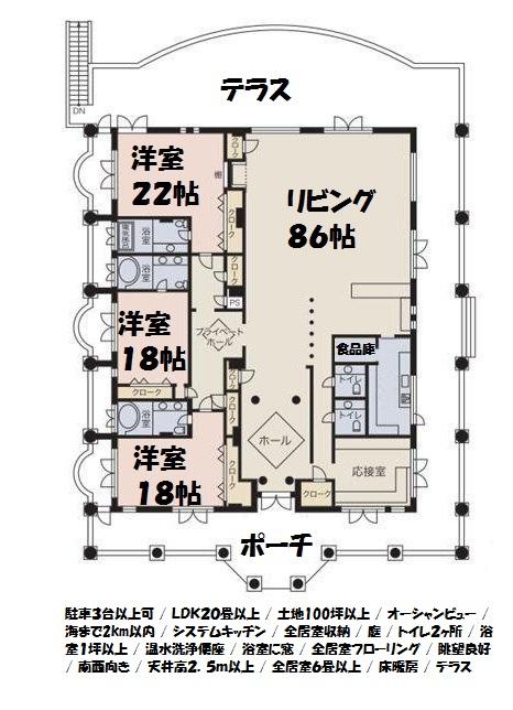 Floor plan. 280 million yen, 3LDK + S (storeroom), Land area 4,604 sq m , Building area 430.33 sq m