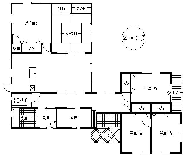 Floor plan. 18.5 million yen, 5LDK + S (storeroom), Land area 480.6 sq m , Building area 140.9 sq m floor plan