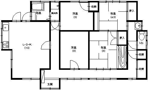 Floor plan. 6.3 million yen, 4LDK, Land area 430.39 sq m , Building area 100.19 sq m