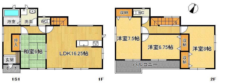 Floor plan. 28,980,000 yen, 4LDK, Land area 131.26 sq m , Building area 107.23 sq m