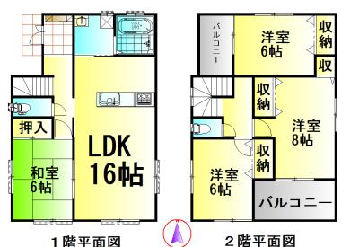 Floor plan. 25,800,000 yen, 4LDK, Land area 181.36 sq m , Building area 98.41 sq m
