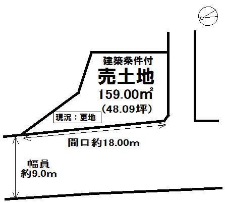Compartment figure. Land price 12.4 million yen, Land area 159 sq m local land photo