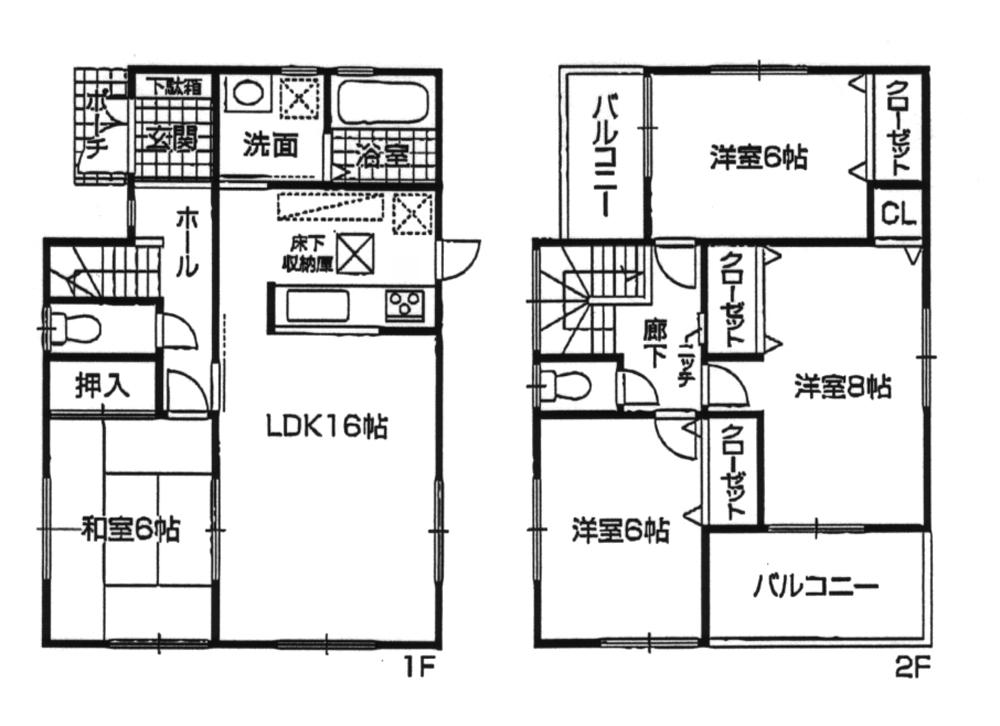 Floor plan. 25,800,000 yen, 4LDK, Land area 181.36 sq m , Building area 98.41 sq m