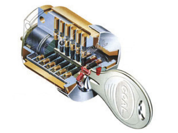 Security.  [Dimple key] Adopted dimple key state-of-the-art with excellent incorrect lock prevention, such as picking and violence unlocking. (Conceptual diagram)