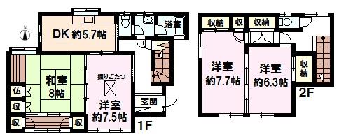 Floor plan. 24,800,000 yen, 4DK, Land area 461.78 sq m , Building area 101.64 sq m