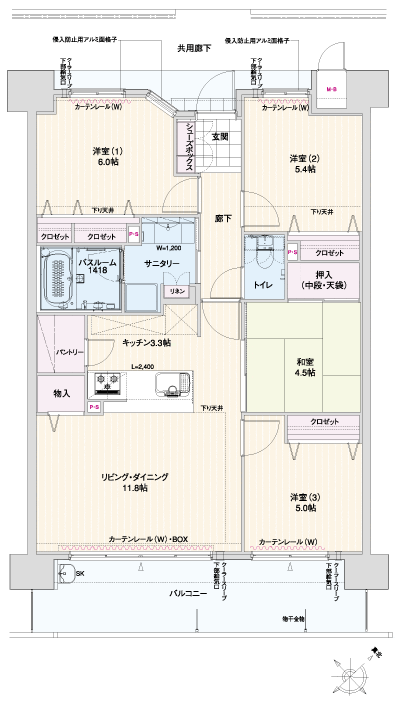 Floor: 4LDK, occupied area: 80.99 sq m, Price: 28,613,000 yen ~ 30,156,200 yen
