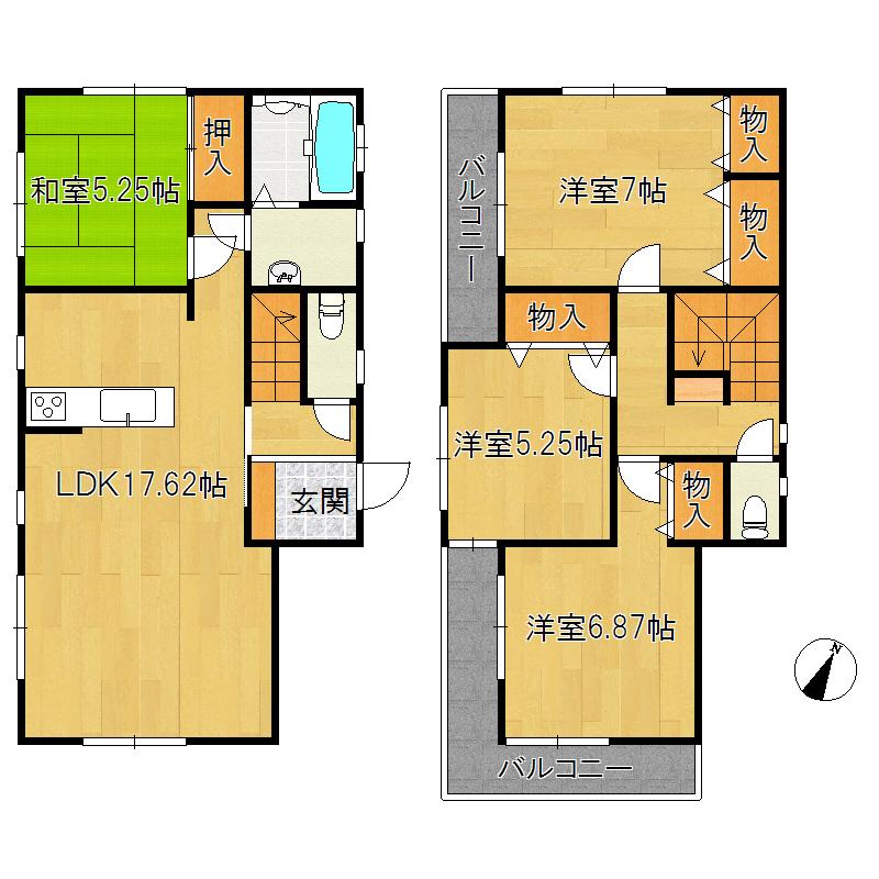 Floor plan. 28.8 million yen, 4LDK, Land area 144.85 sq m , Building area 98.95 sq m